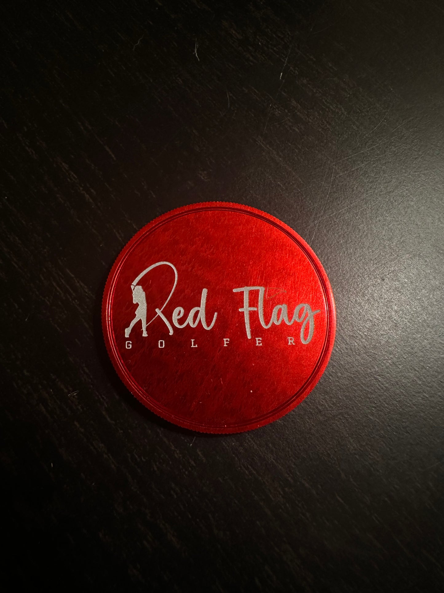 Red Flag Golfer Ball Marker