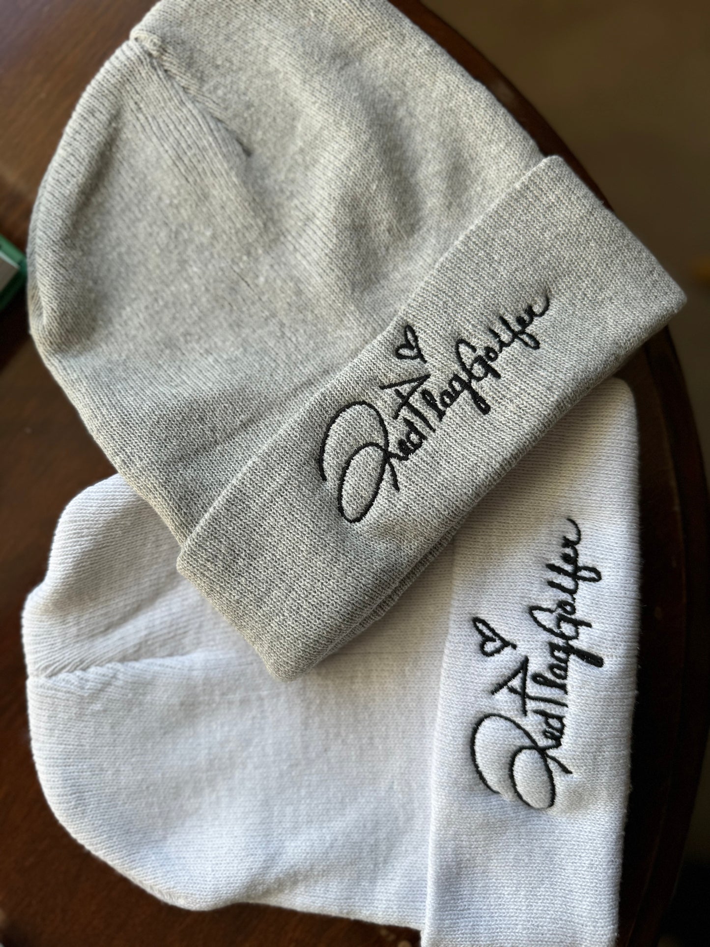 Red Flag Golfer Signature Beanie - White