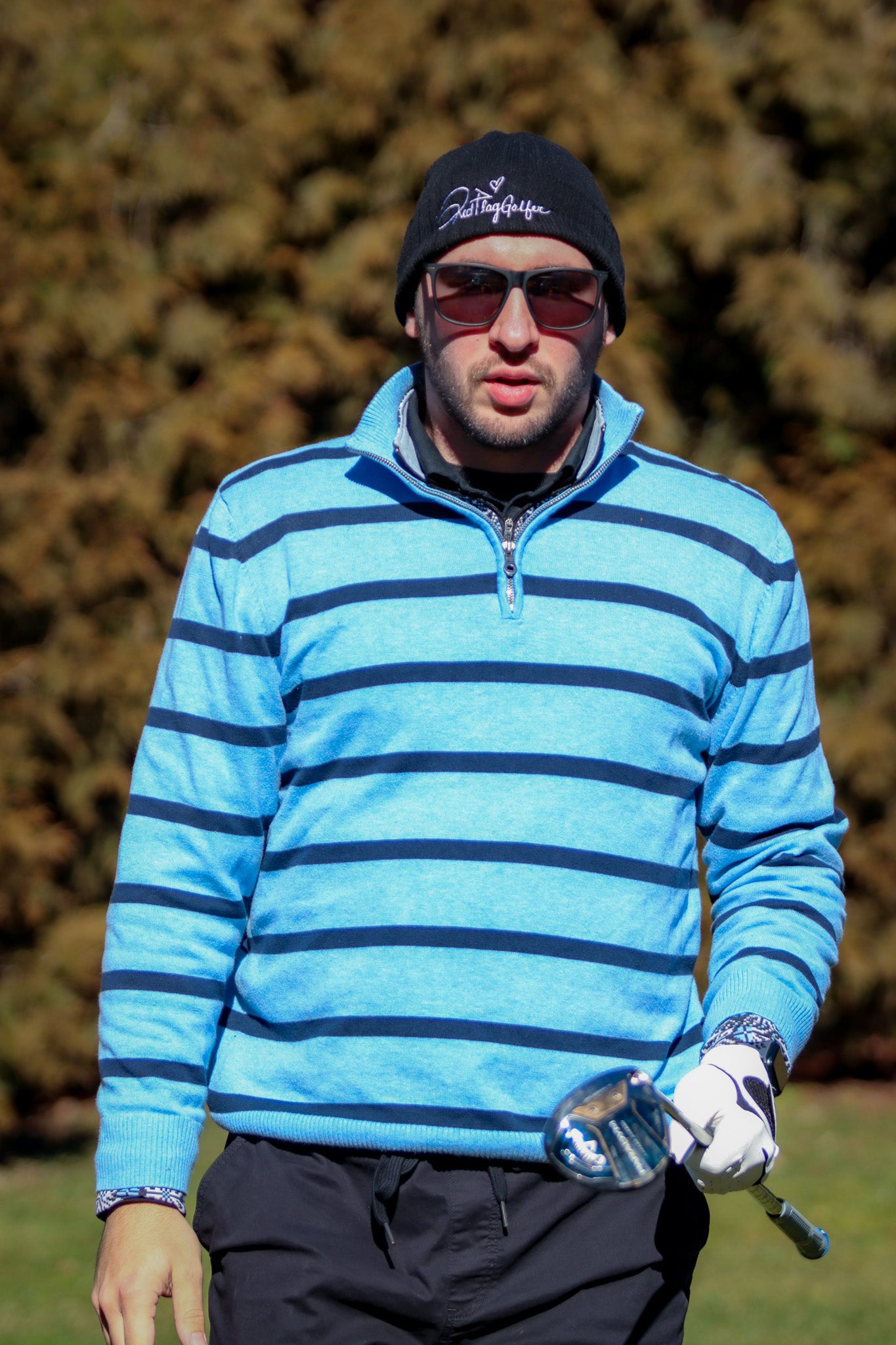 Red Flag Golfer Signature Beanie - Black