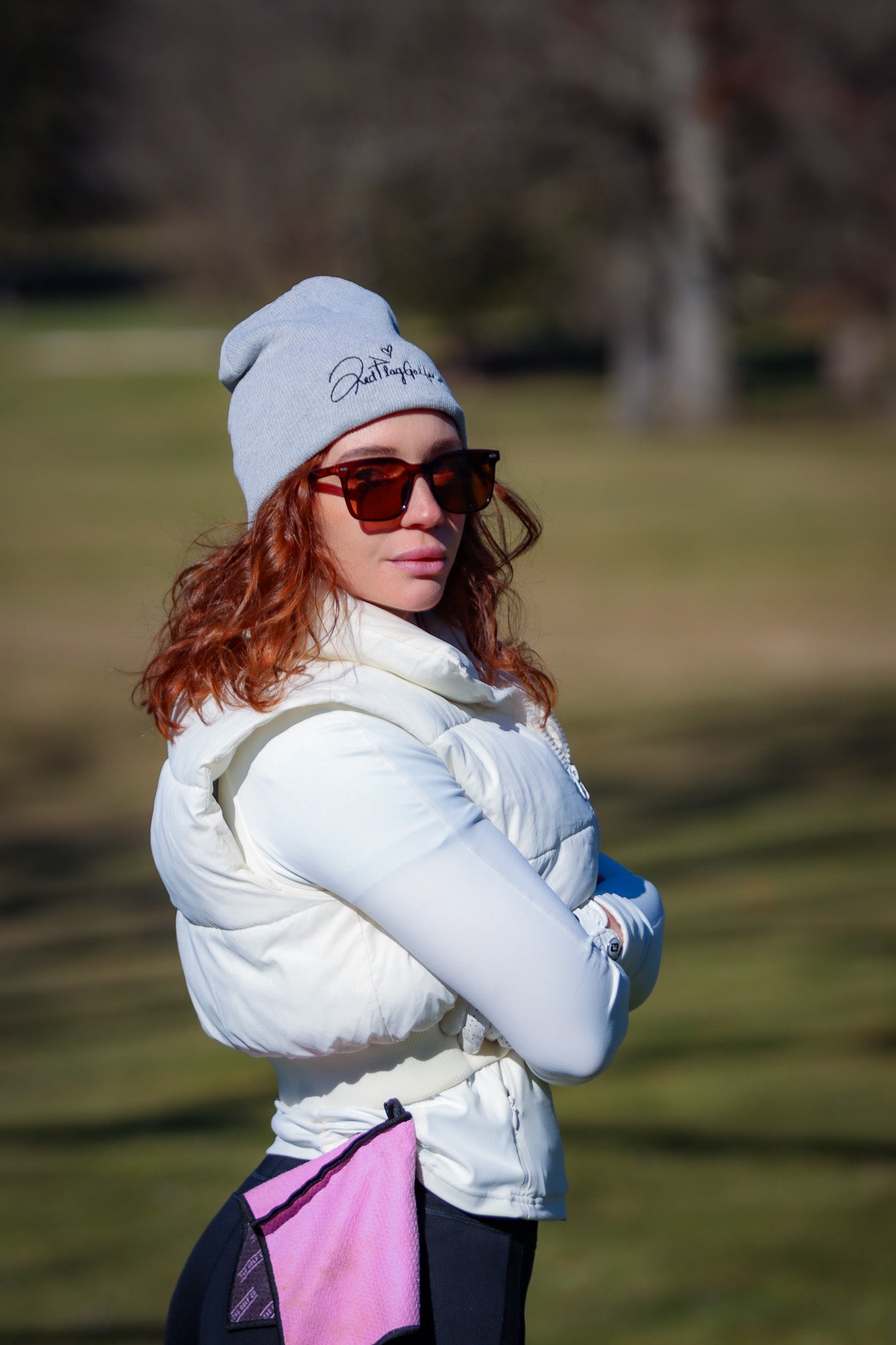 Red Flag Golfer Signature Beanie - Gray