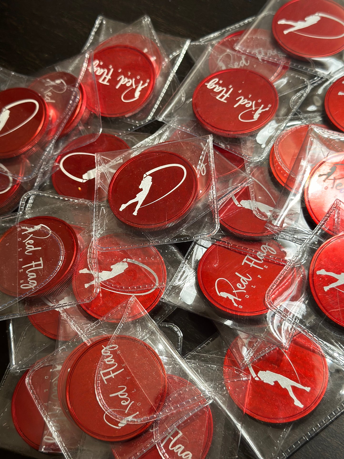 Red Flag Golfer Ball Marker