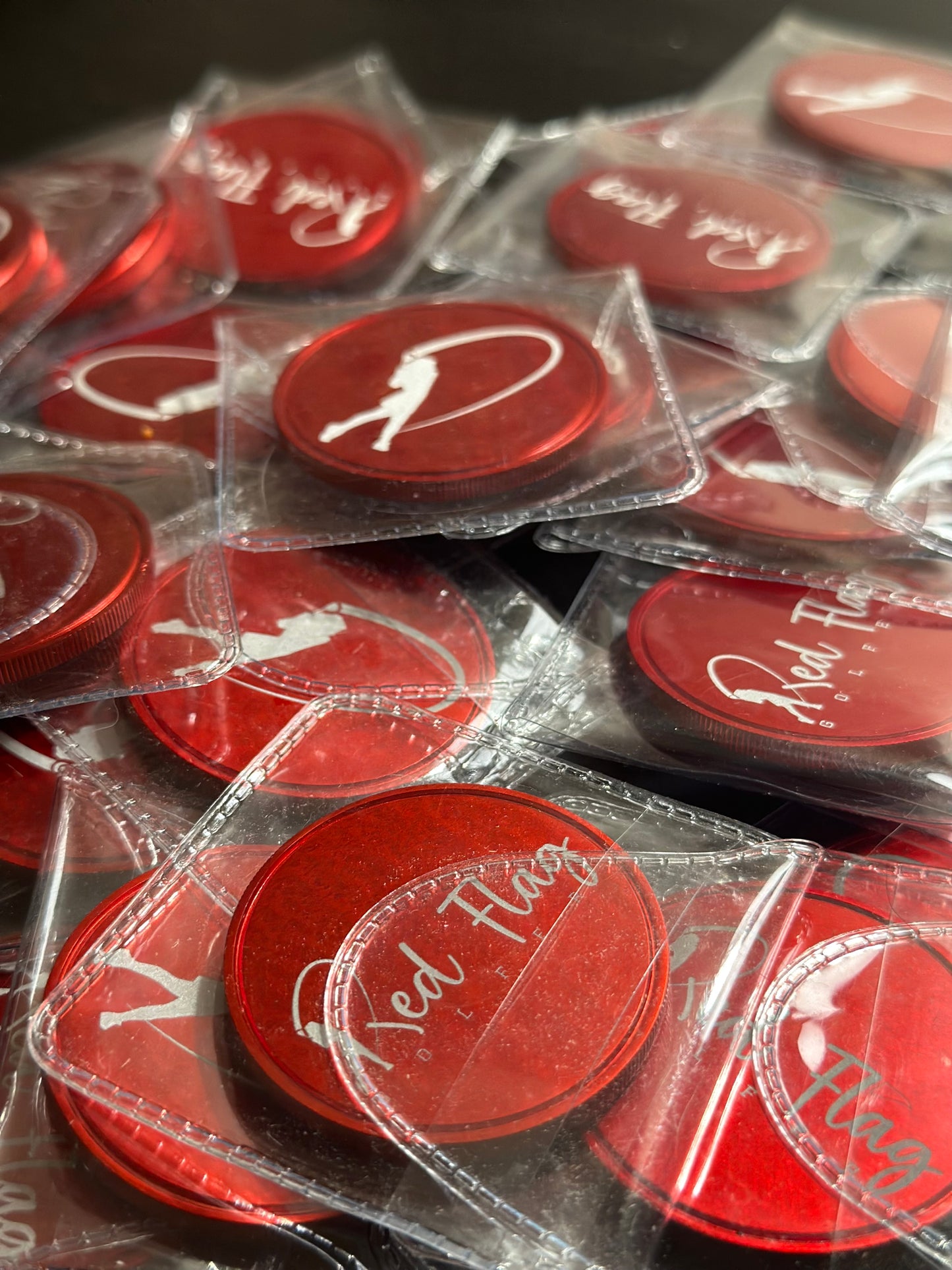 Red Flag Golfer Ball Marker