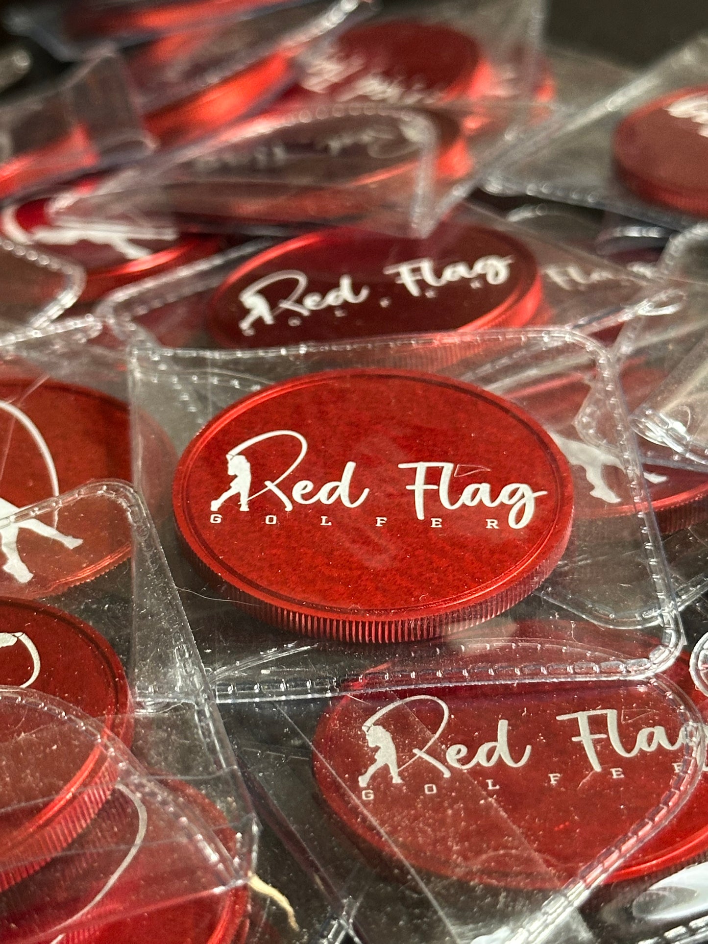 Red Flag Golfer Ball Marker