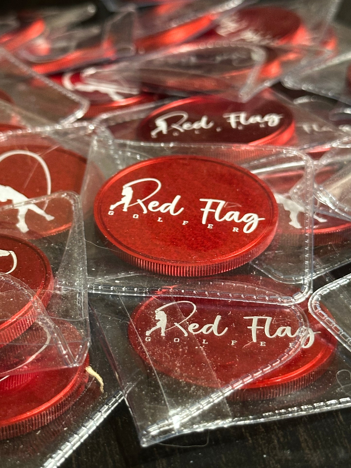 Red Flag Golfer Ball Marker