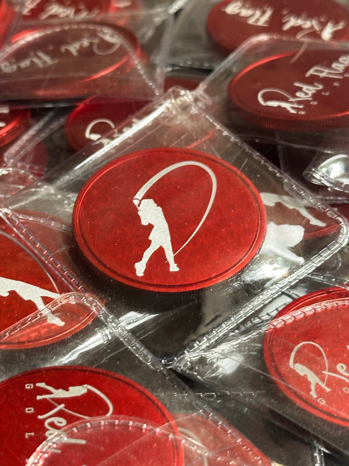 Red Flag Golfer Ball Marker